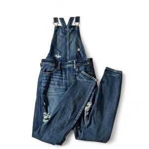 Distressed Denim Overalls Women's Jeans Jumpsuit‎ Ripped Skinny Casual